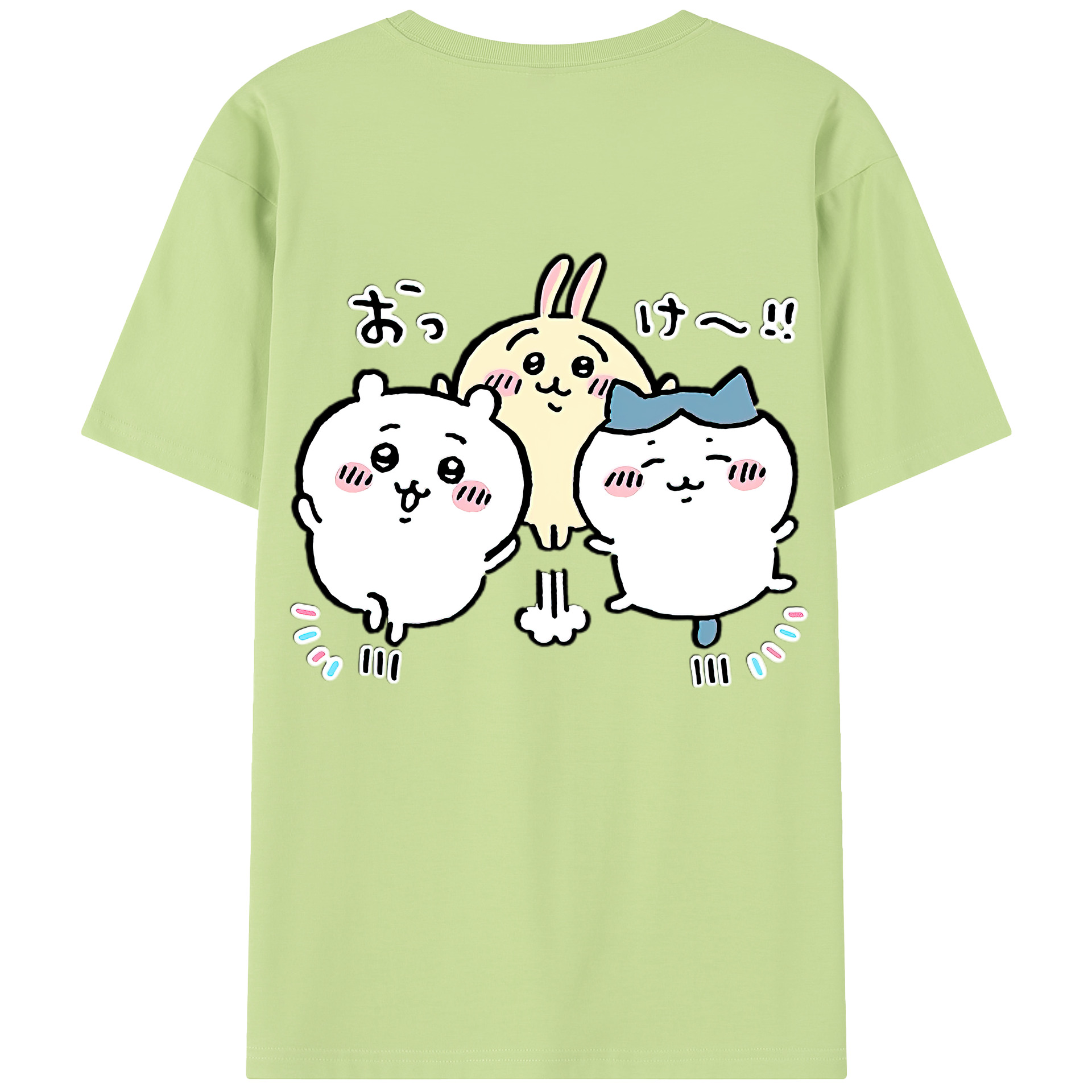 （画像用） ちいかわ ちいかわ Chii-kawa chiikawa 綿100％半袖Tシャツ（背面プリント）